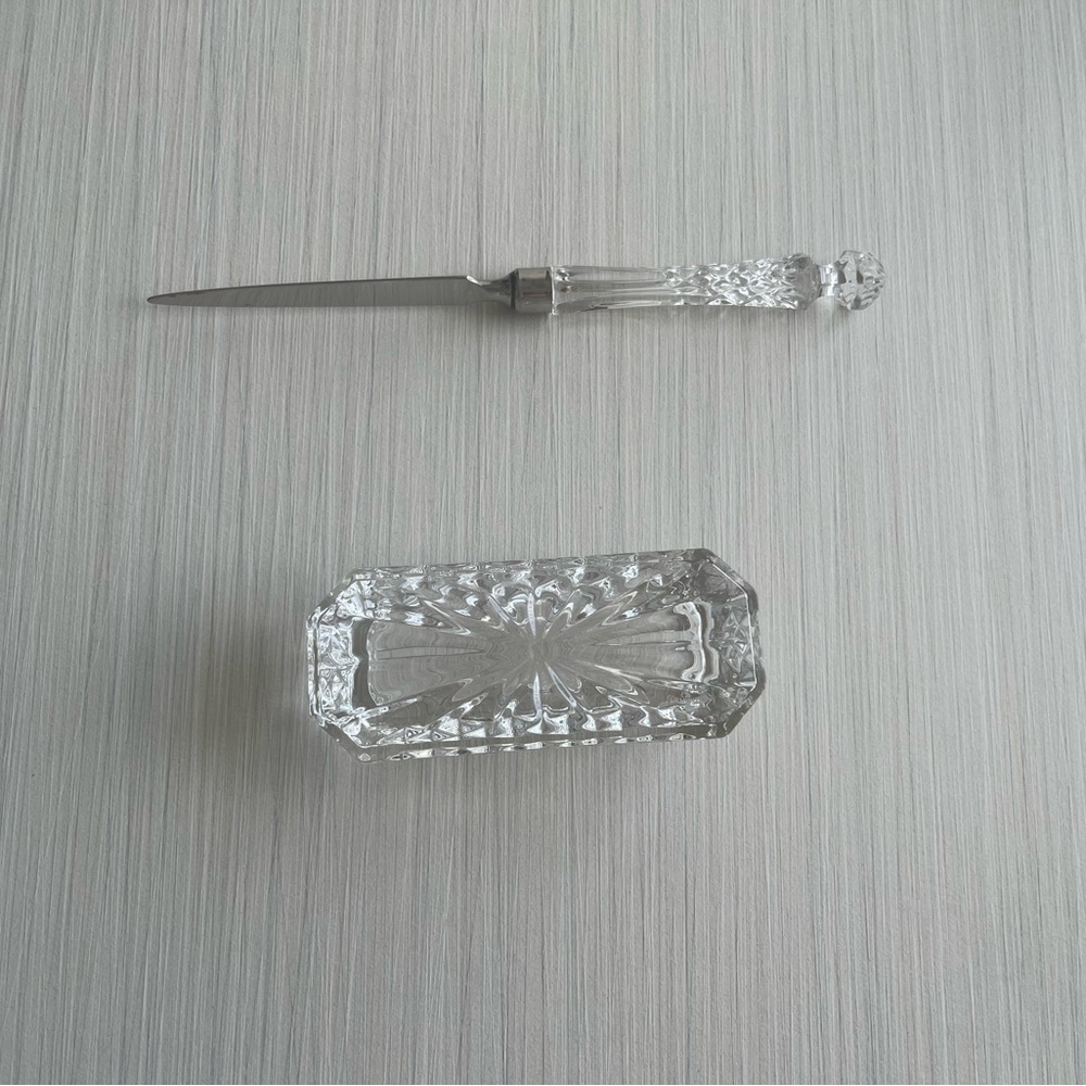 Crystal card holder & letter opener - Picture 6 of 10